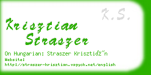 krisztian straszer business card
